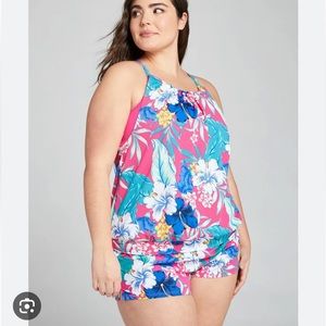 Cacique-Built In Bra Swim Plus Size Top-26